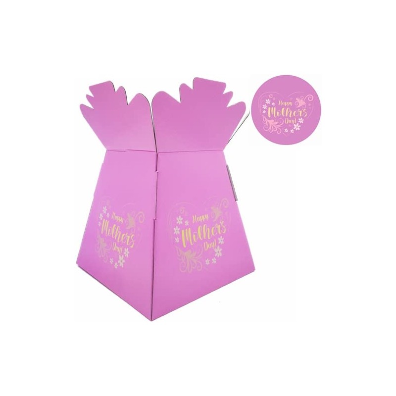 Mothers Day/Love Bouquet Box Vase - Transportation/Display Flower Box (Lilac