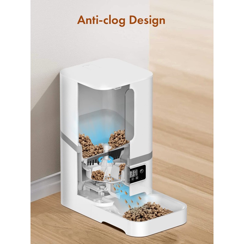 NPET Automatic Cat Feeder, 6L Dog Food Dispenser with Desiccant