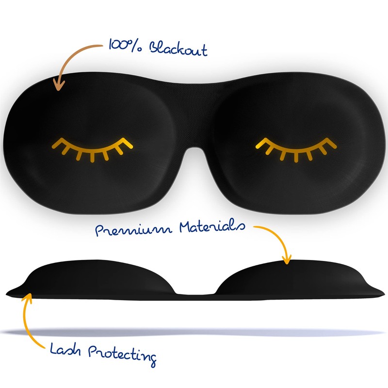 SMUG 100% Blackout Sleep & Eye Mask | Eyelash Extension