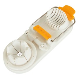 KAI KITCHEN DH8209 KAI Santoku Egg Slicer, Boiled Egg, Slicer, Flower Shape, 6 Pieces, Dishwasher Safe, Made in Japan