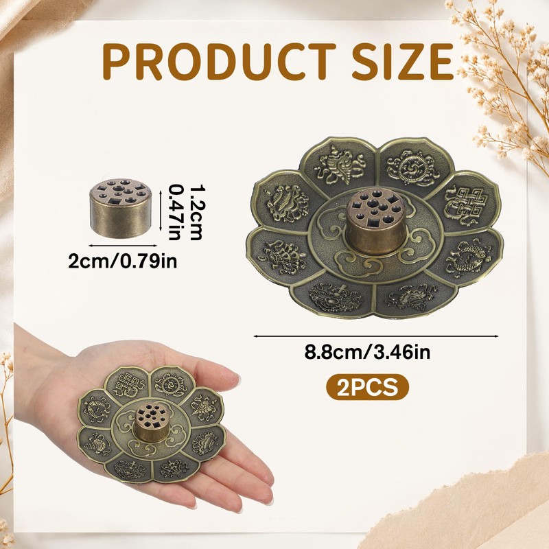 2 PCS Incense Stick Holders, Copper Incense Burner Holder with