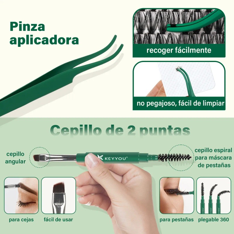 Kit Pestañas Mink Sintético Keyyou Ky-rrkit-30d+40d