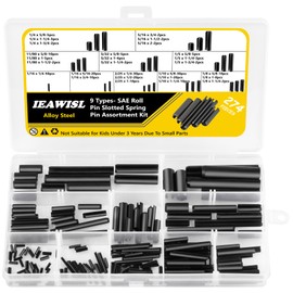 274Pcs Roll Pins Assortment, 65Mn Steel Black Roll Pins - 1/4, 5/16, 11/80, 5/32, 1/5, 1/16, 2/25, 1/10, 1/8 for Home Automotive Repair