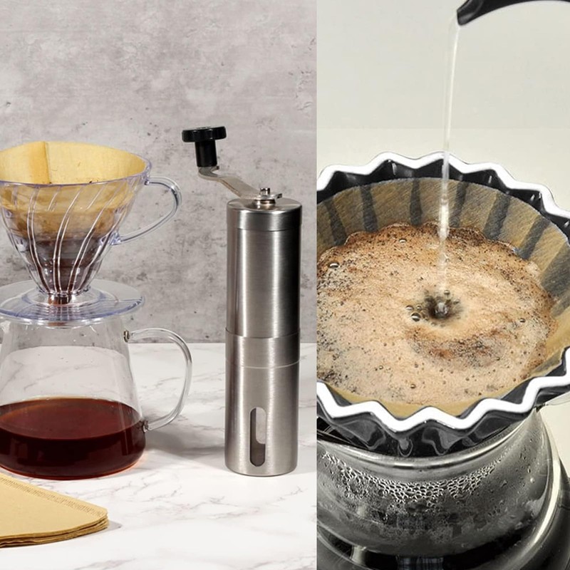 100-Pack Unbleached Coffee Filters, Disposable Cone Filter Papers for 1-2