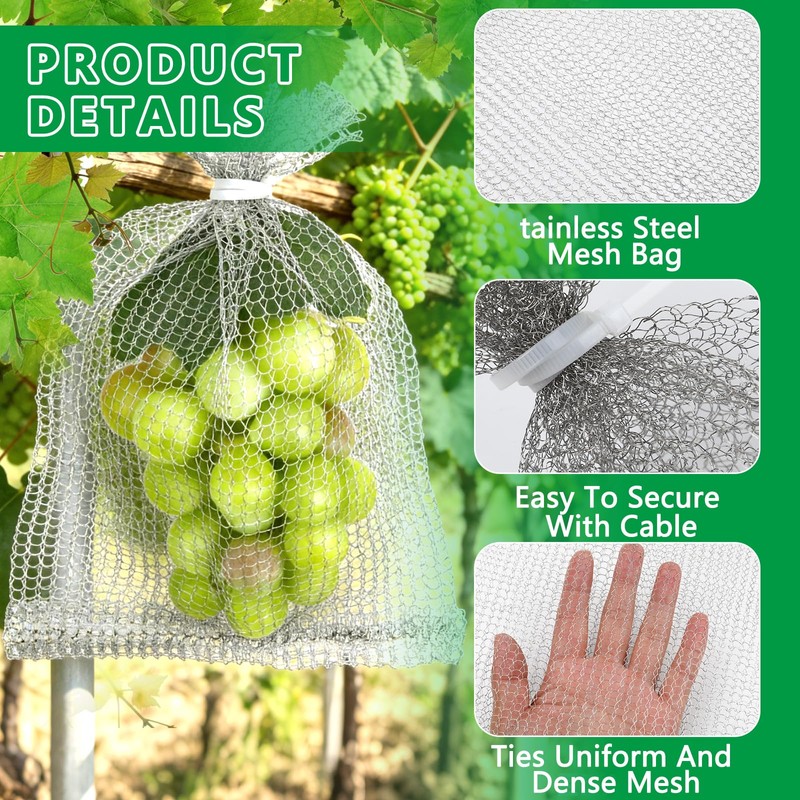 DECYOOL 30 Pack 8 x 12 Inches Fruit Protection Wire