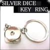 Silver Yard YZ106 Dice, Real Keychain, Gambling, Casino, Money Luck,