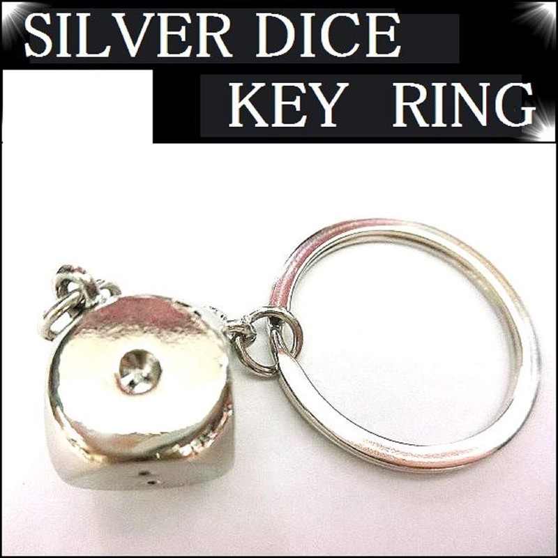 Silver Yard YZ106 Dice, Real Keychain, Gambling, Casino, Money Luck,