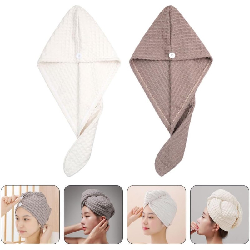 Gadpiparty Toalla Rápido Microfibra para 2 Envolver el Piezas Cabello