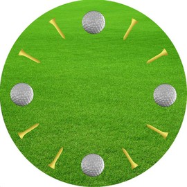 CafePress Clock Golf Balls TEES 10" Wall Clock for Livingroom, Kitchen, or Office