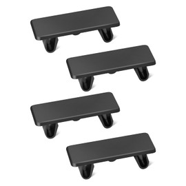 AutoEC 4pcs Rocker Switch Panel Black ABS Rectangular Blank Snap-in Hole Plug Cover Bracket Filler