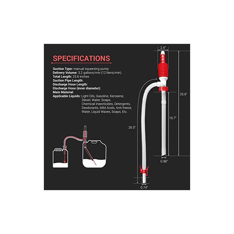 TeraPump TRM20 Manual Handheld Siphon Pump