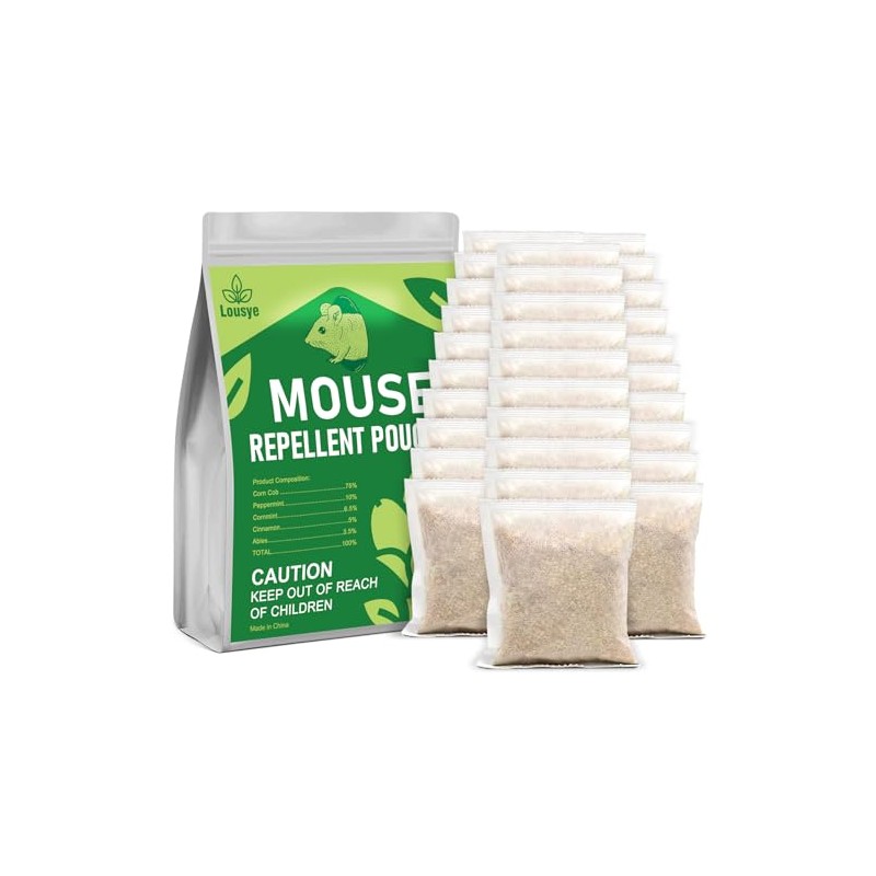 Mouse Repellent Pouches,30 Pack Peppermint Oil Rodent Repellent for Car