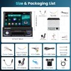 4G+64G Android Car Stereo Single Din with Foldable Touchscreen Wireless