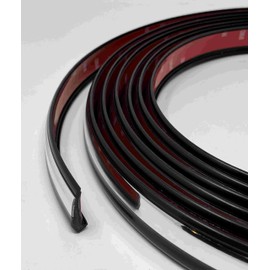 Trim-Gard Wheel Well Molding for Trucks- 1 1/8" x 20' L Shaped Black and Chrome (WXL01) (Black and Chrome)