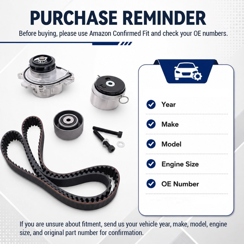 Engine Timing Belt Kit with Water Pump for Chevy Cruze
