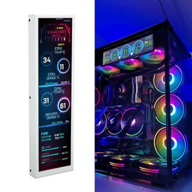PC Sensor Panel Display, 8.8 Inch CPU Hardware Temperature Monitor External Expansion Display PC CPU Data Monitor for PC Computer Case Secondary Screen