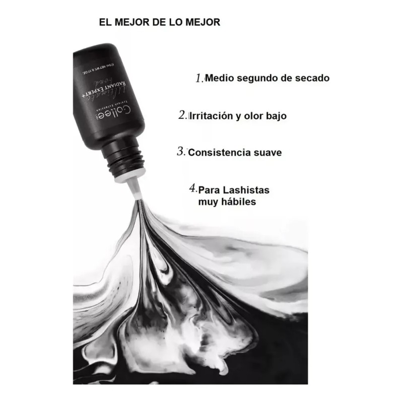 Pegamento Golle Negro Radiant Expert Secado Rápido