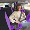 Tallew 17 Pcs Purple Fluffy Car Seat Cover Full Set