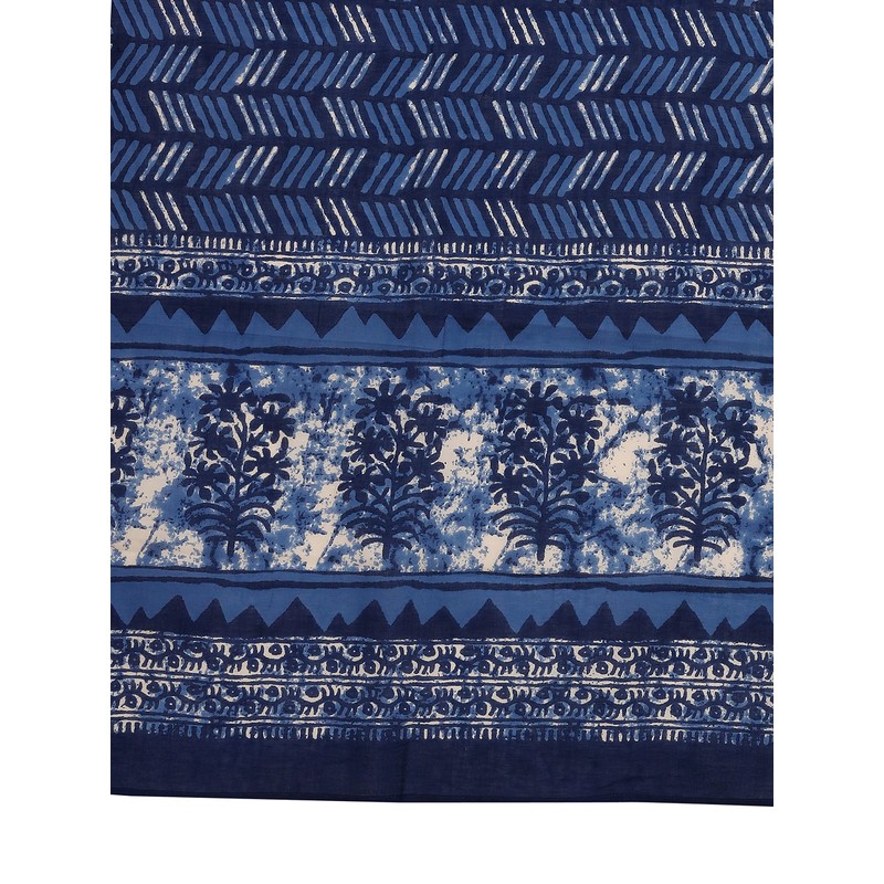 FIORRA Kurta recto de algodón para mujer con pantalón y