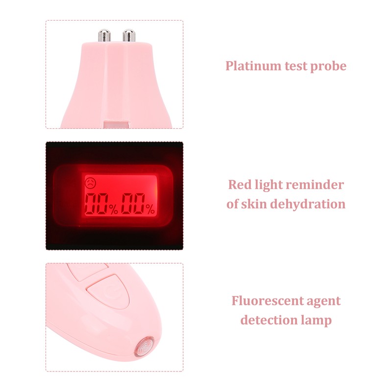Multifunctional Skin Moisture Tester LCD Display Facial Skin Water Oil