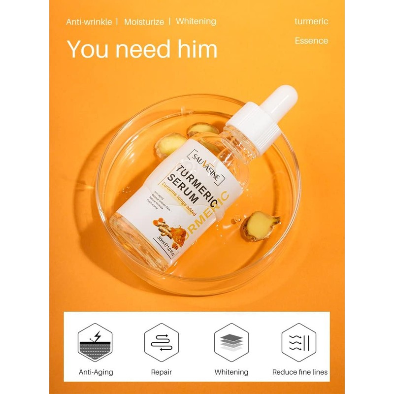 Turmeric Dark Spot Corrector Serum, Turmeric Serum, Turmeric Repair Face