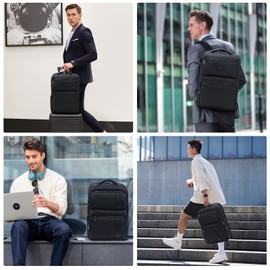 KINGSLONG Backpack Bookbag Daypack Business: Carry Back Pack Bag fit For 15.6 inch Laptop Computer for School College Travel Work Men Women Water Resistant Lightweight Black2