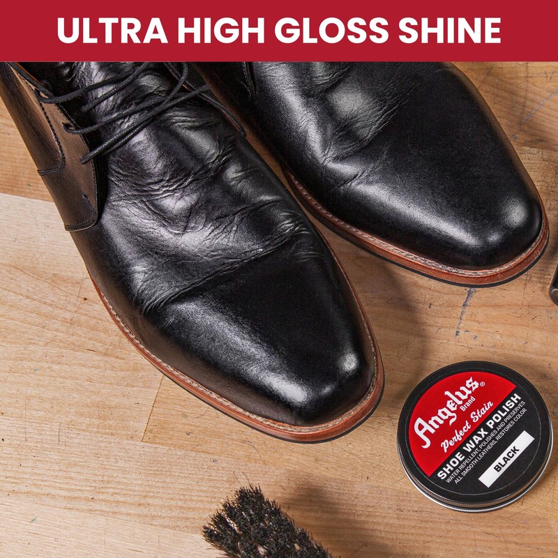 Angelus Perfect Stain Shoe Wax Polish, Professional Shoe Polish For