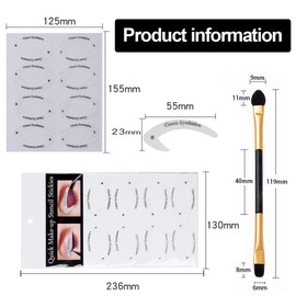 SJBAUTYO 8 Sheets Eyeliner Stencil Eyeshadow Stencil Set, 8 Styles Quick Eye Makeup Sticker Stencil for Beginners, Smokey Eyeshadow Cat Eyes Fishtail Eyeliner