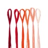 6pcs 20 Meters Gradient Red Embroidery Thread In 6 Colors