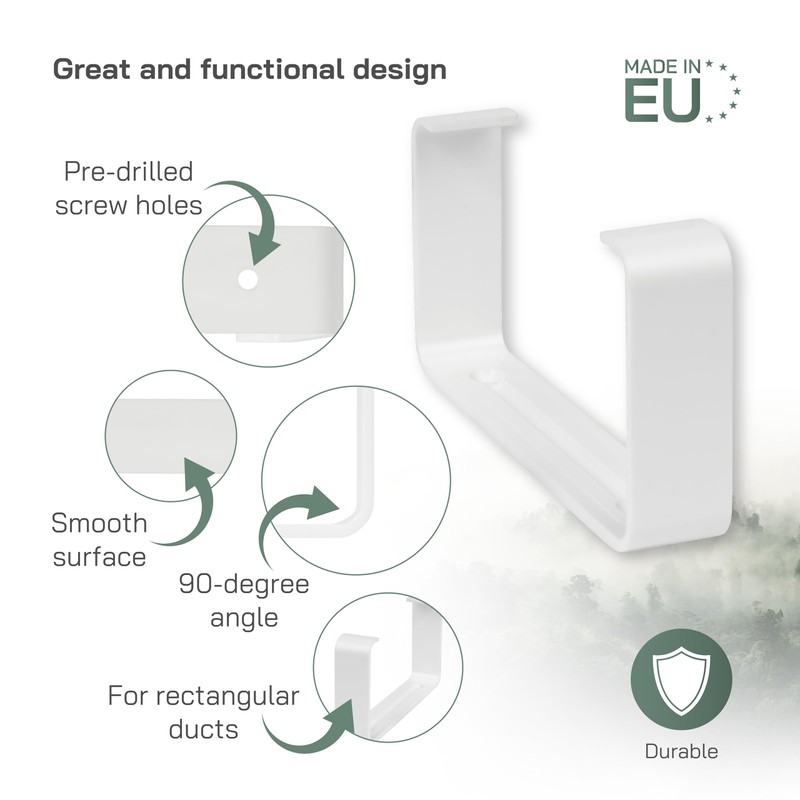 Vent Systems 2 Pack 110 x 55mm Plastic Wall Mount