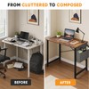 Computer Desk with Storage Bag, Metal Frame Study Table