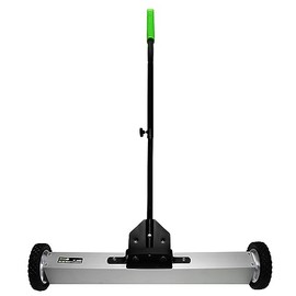 Grip 36" Magnetic Floor Sweeper With Wheels & Release - 50 lb Capacity - Extendable Handle 35-1/2" to 50" - Easy Cleanup of Workshop, Garage, Construction