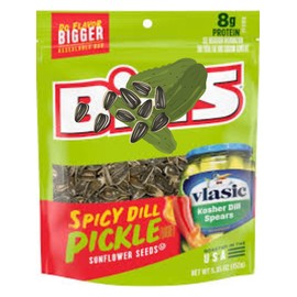 Dill Pickle SunFlower Seeds, Keto Friendly, 5.35oz Bags (Pack of 2), by Litezout