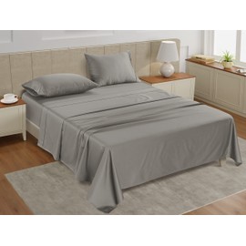 LANE LINEN Full Sheets - 4Pc Sheets Full Size Bed, 450 Thread Count Soft Sateen Full Bed Sheets, 100% Cotton Sheets, Luxury Hotel Sheets, Breathable Full Sheet Set, Deep Pocket Sheets - Paloma