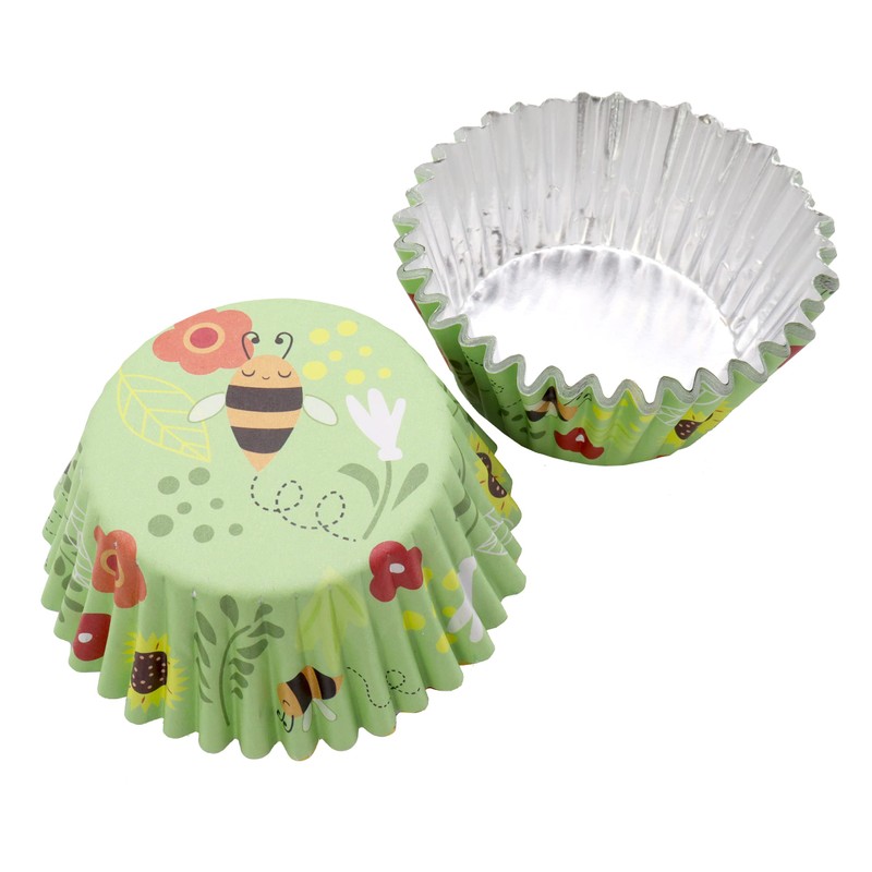 PME Foil Lined Cupcake Cases - Bees, Pack of 30