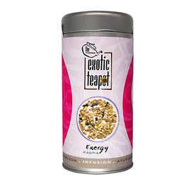 The Exotic Teapot – Energy Ayurvedic Chai Tea, 150g Tin, Spicy Herbal Blend with Turmeric and Ginger
