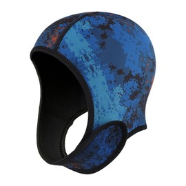 Neoprene Diving Hood with Chin Strap, 2MM Thermal Wetsuit Hood Cap Swim Caps Dive Cap Surf Cap Stretchable Diving Cap Surfing Hood for Water Sports, Swimming Kayaking Snorkeling Sailing Canoeing