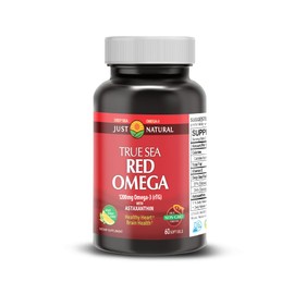 NANOWELL Red Omega-3 with Astaxanthin, DHA & EPA - Immune Support, Fish Oil - 60 Softgels X 1 Bottle (60 Count)