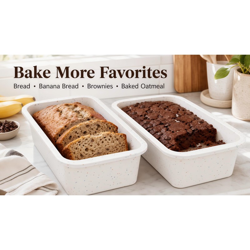 Vinino Silicone Loaf Pan, 100% Food-Grade BPA-Free Pure Silicone, Standard