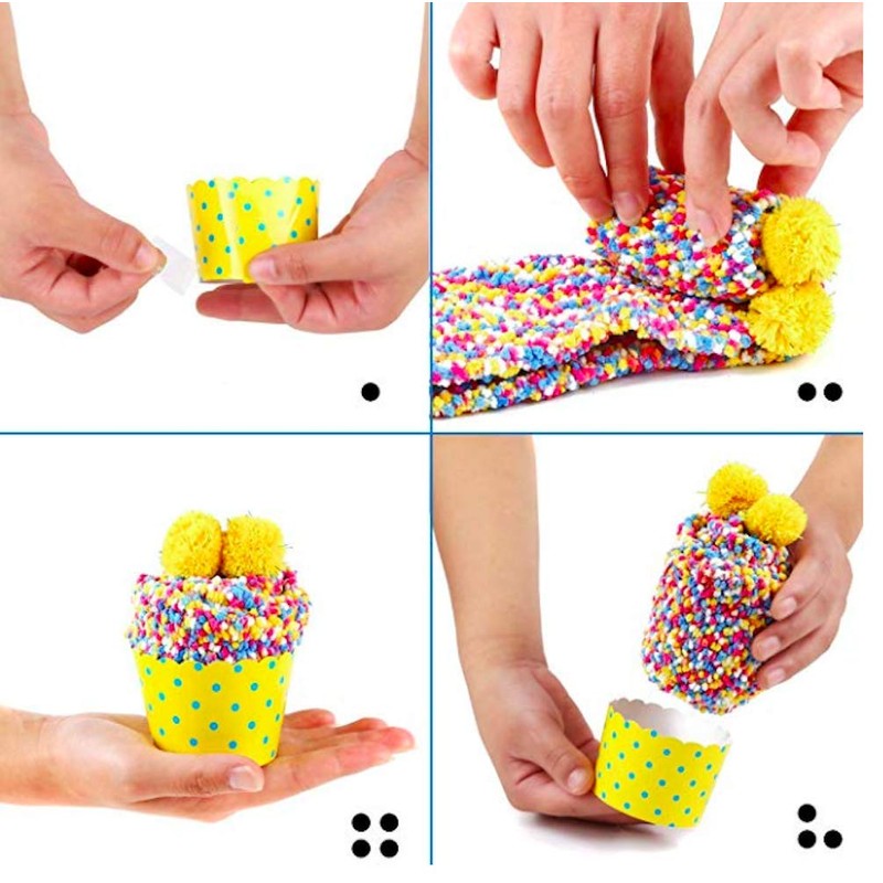 ELLITE Pom Pom Birthday Cupcake Socks-Multicolor