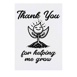 'Thank You For Helping Me Grow' Temporary Tattoo - Water Resistant, Skin-Safe, Non-Toxic Transfer (TO00075867)