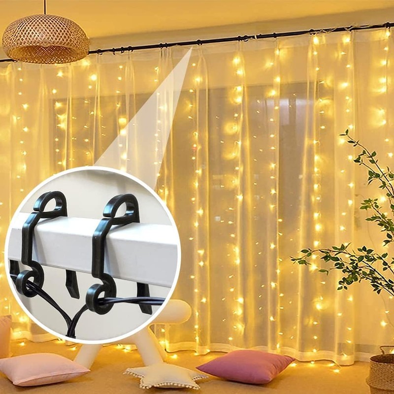 Pack of 120 Christmas Light Clips, Gutter Hooks for Christmas,