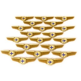Kids Airplane Pilot Wings Plastic Pins Pinbacks Badges Lot of 20 Pins