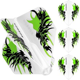 Bulls Robson Plus Dart Flights - for use in Nylon or Aluminium Shafts - Standard Finn - White - 1 Set (3)