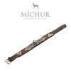 Michur Halona Leather Dog Collar, Leather Dog Collar, Indian Black