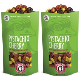 Pistachio Dried Cherry Trio - Healthy Trail Mix from the Pacific Northwest | No Added Sugar, Sulfites or Preservatives, Non-GMO, No Artificial Ingredients (2 Bags)