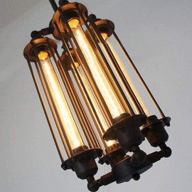 LUOLAX Industrial Steampunk Chandelier Vintage Pendant Light Loft Ceiling Fixture for Country Hotel Restaurant Bar Creative Ceiling Lamp(4 Heads)