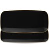 Blue Sky Organic Rectangle Black with Gold Rim Tray -