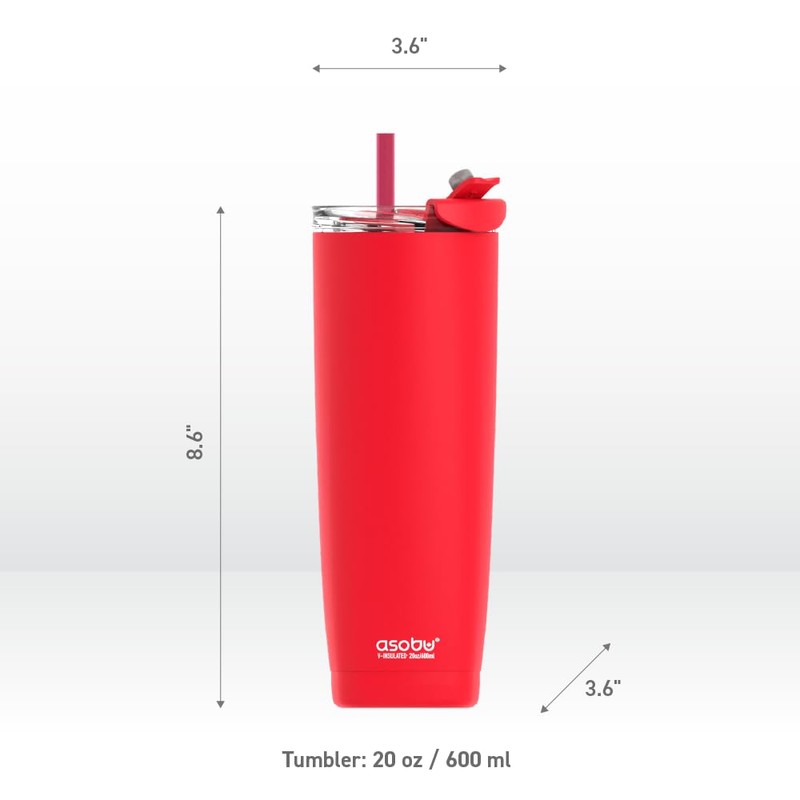asobu Aqualina Stainless Steel Insulated Water Bottle with Interchangeable Hot