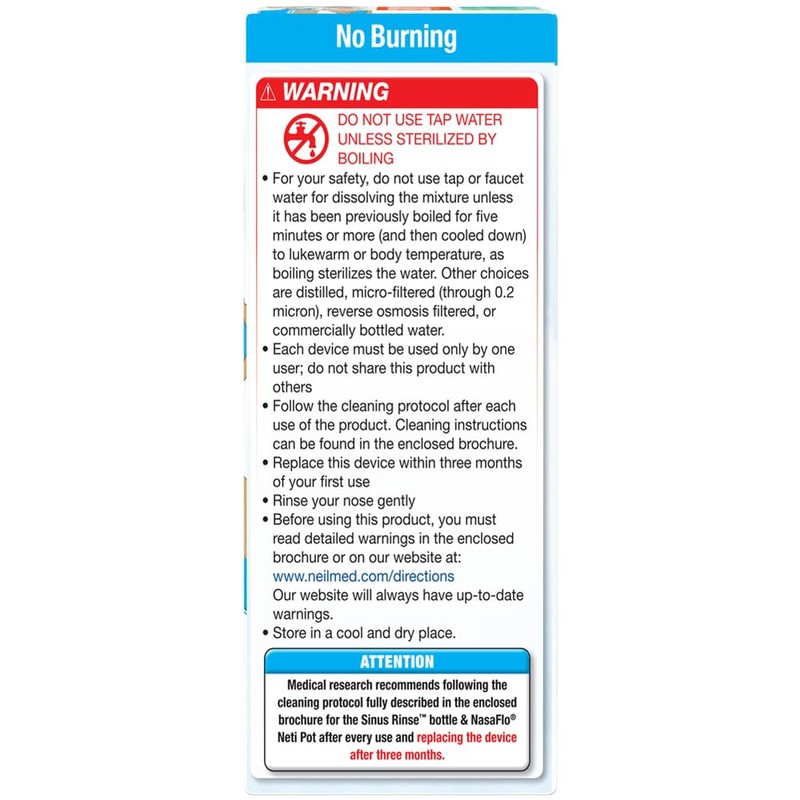 Neilmed's Sinus Rinse, Pediatric, Complete Saline Nasal Rinse Kit 60